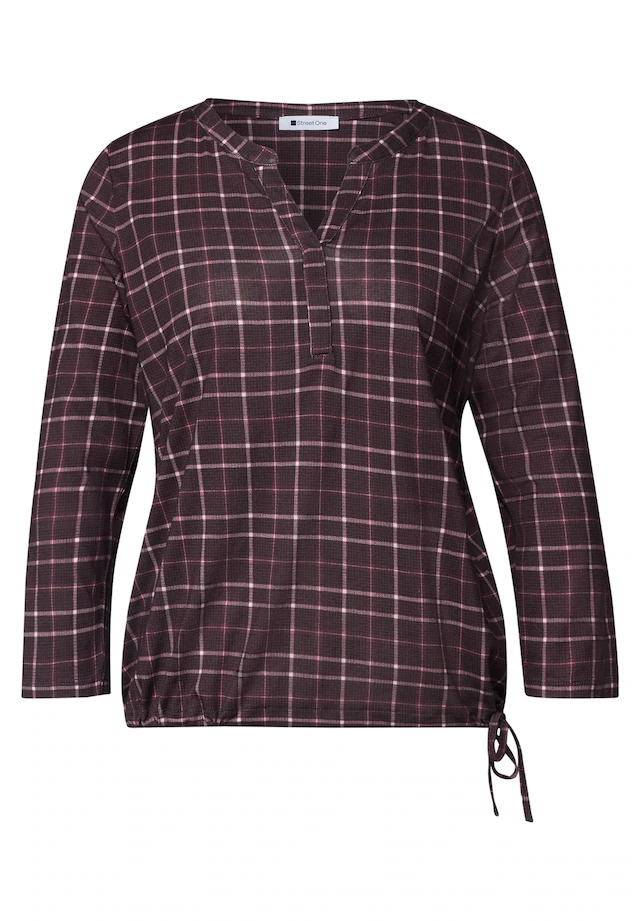 STREET ONE 3/4-Arm-Shirt Elastiksaum mit Knotendetail