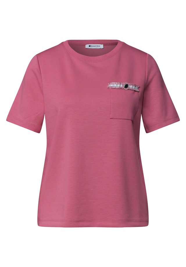 STREET ONE T-Shirt mit Rundhalsausschnitt
