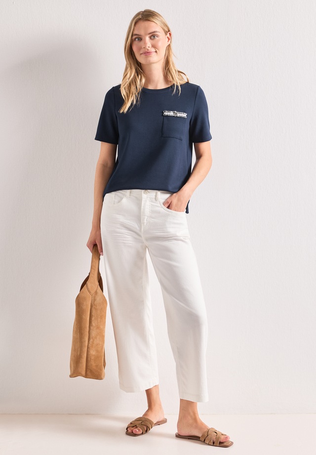 STREET ONE T-Shirt mit Rundhalsausschnitt