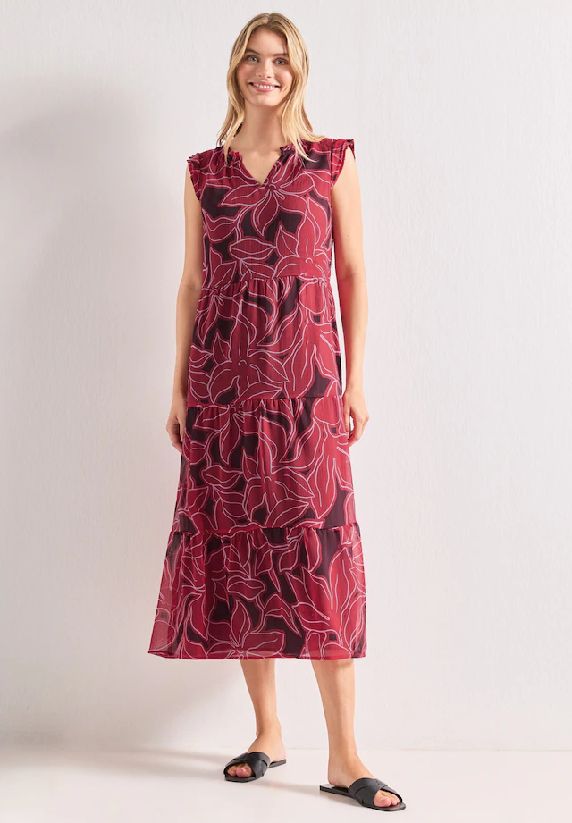 STREET ONE Maxikleid Ohne Taschen mit allover Print
