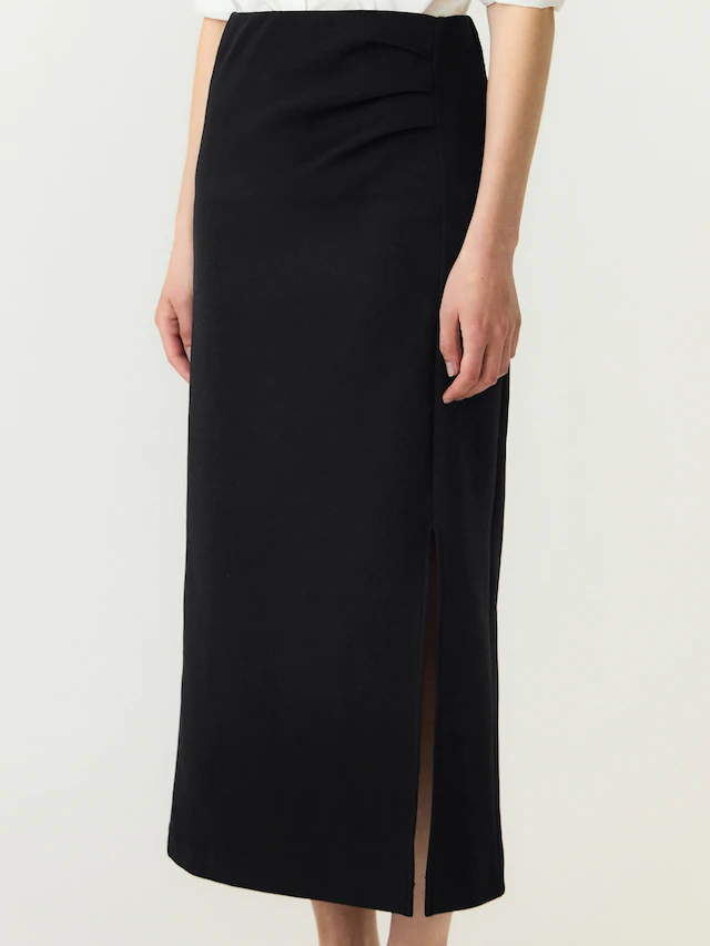 Y.A.S Maxirock »YASPINA HW LONG SKIRT NOOS« Baumwollmischung, high waist