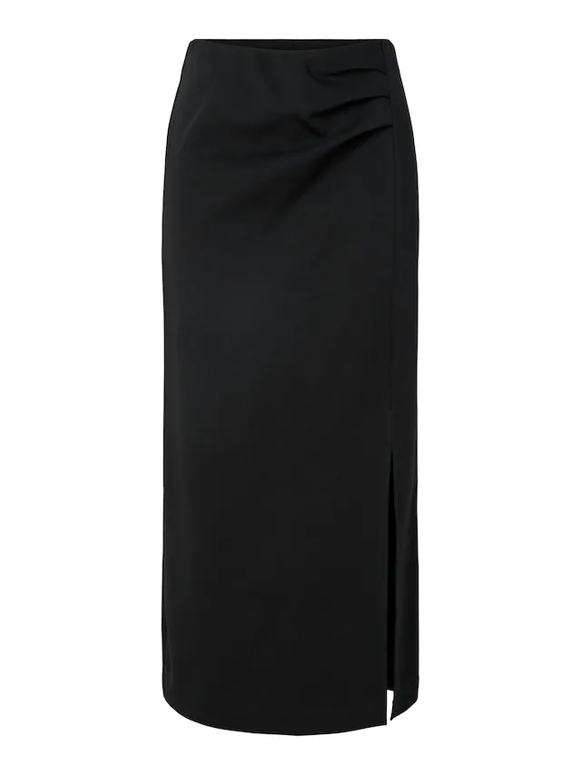 Y.A.S Maxirock »YASPINA HW LONG SKIRT NOOS« Baumwollmischung, high waist