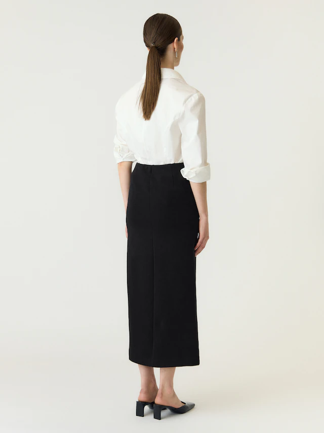 Y.A.S Maxirock »YASPINA HW LONG SKIRT NOOS« Baumwollmischung, high waist