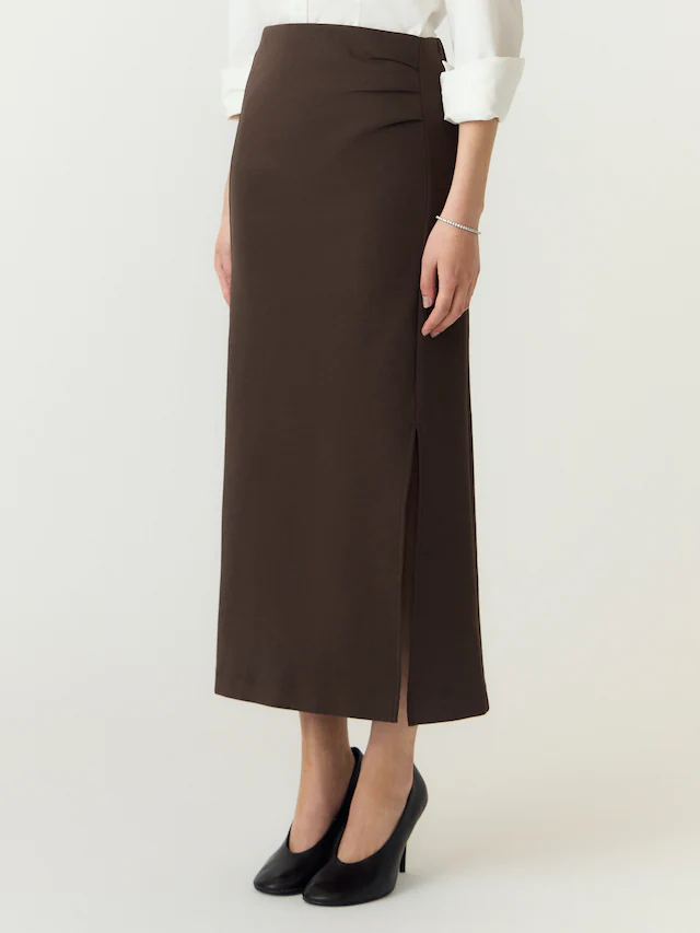 Y.A.S Maxirock »YASPINA HW LONG SKIRT NOOS« Baumwollmischung, high waist