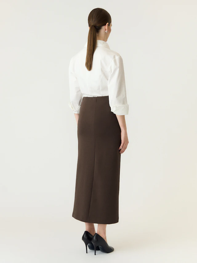 Y.A.S Maxirock »YASPINA HW LONG SKIRT NOOS« Baumwollmischung, high waist