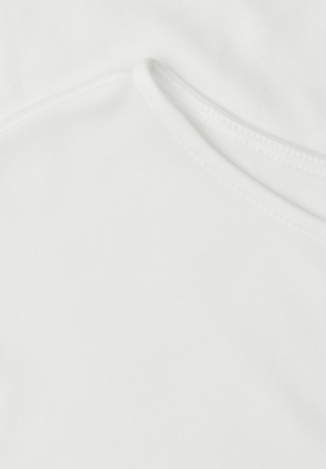 STREET ONE Rundhalsshirt Sommershirt mit Boat Neck und Elastikbund