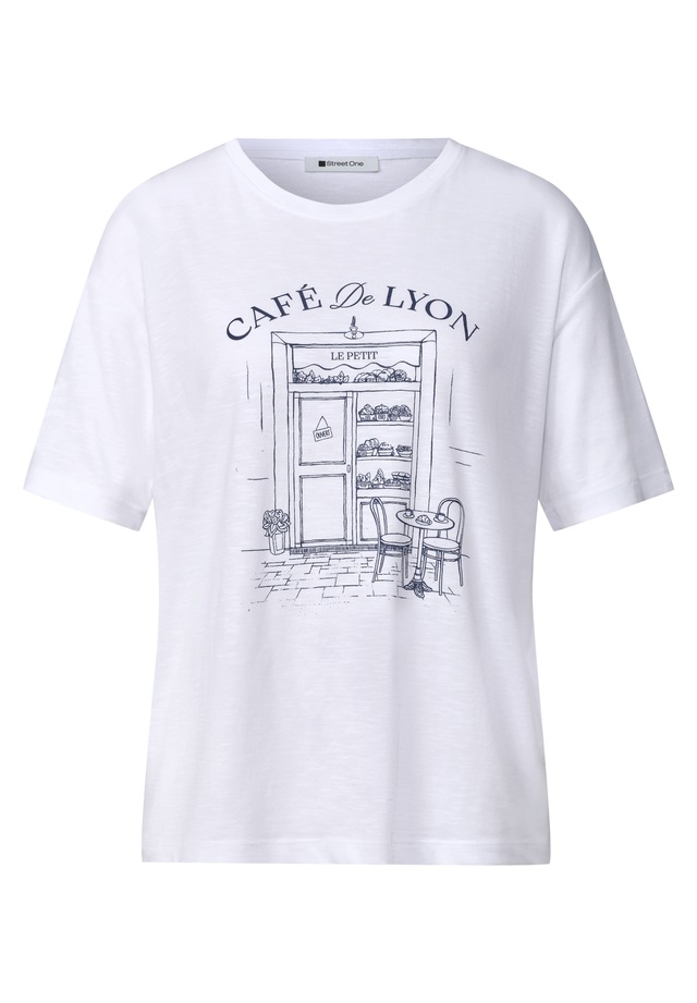 STREET ONE Rundhalsshirt Sommershirt mit Frontprint