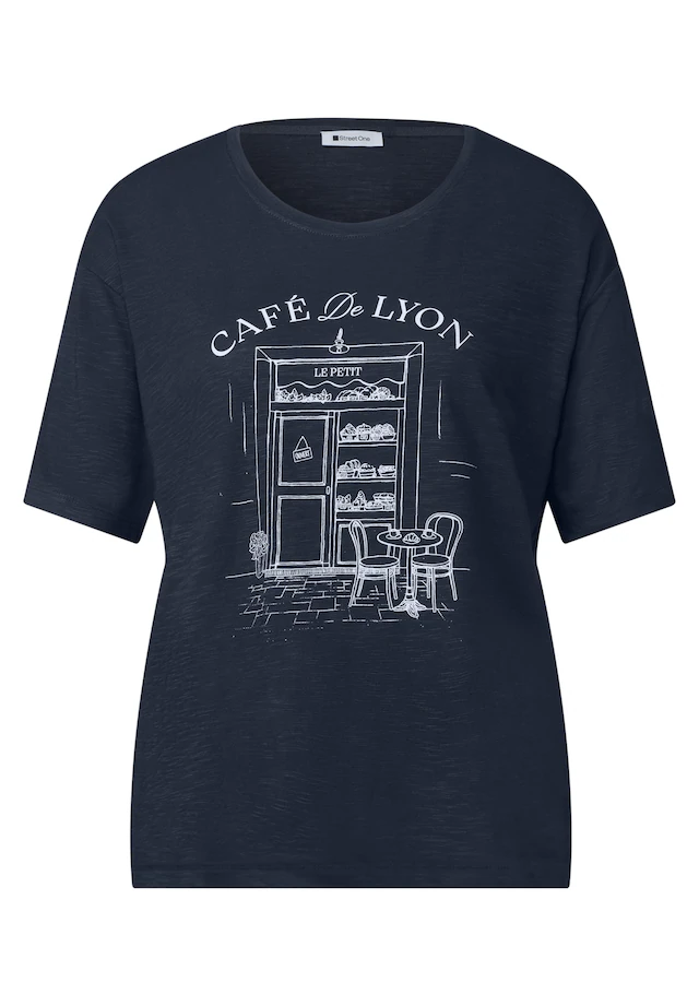 STREET ONE Rundhalsshirt Sommershirt mit Frontprint