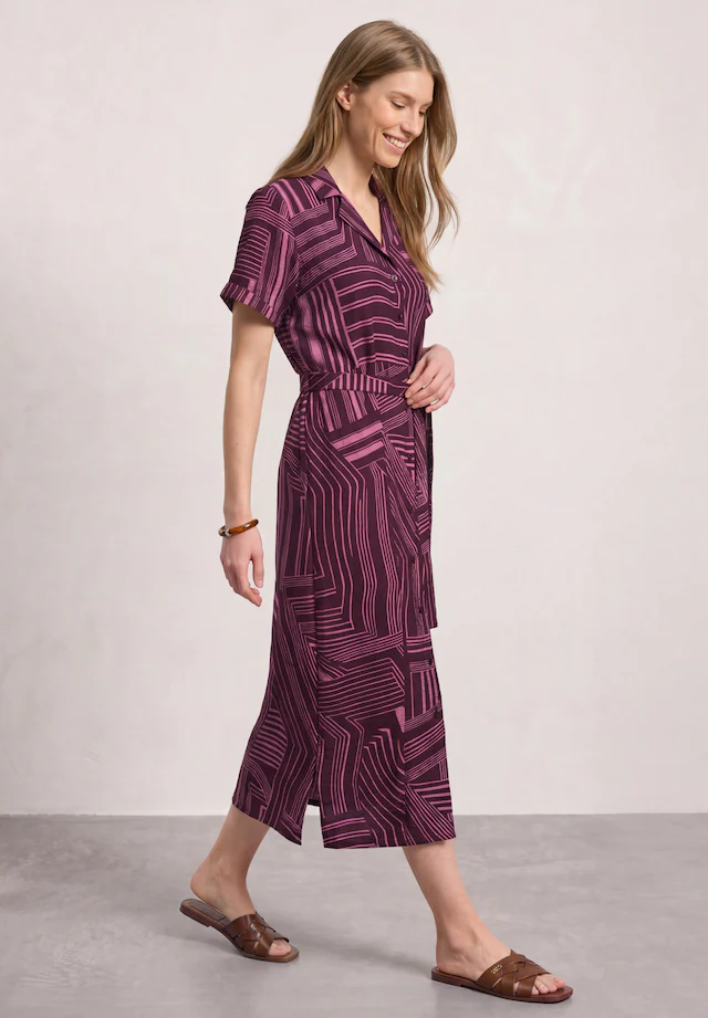 STREET ONE Maxikleid Ohne Taschen mit grafischem Muster