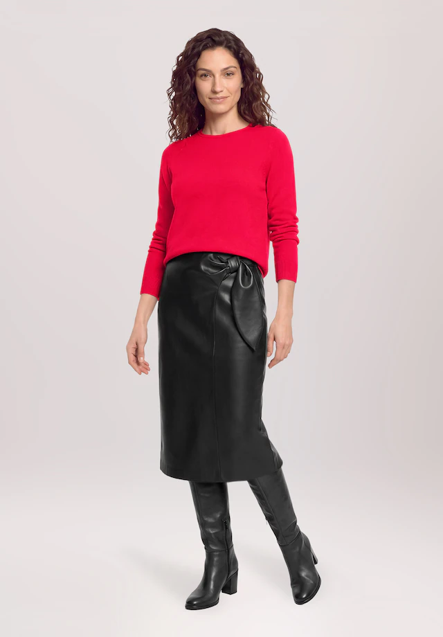 Cartoon Strickpullover »Damen mit Rundhalsausschnitt« 1