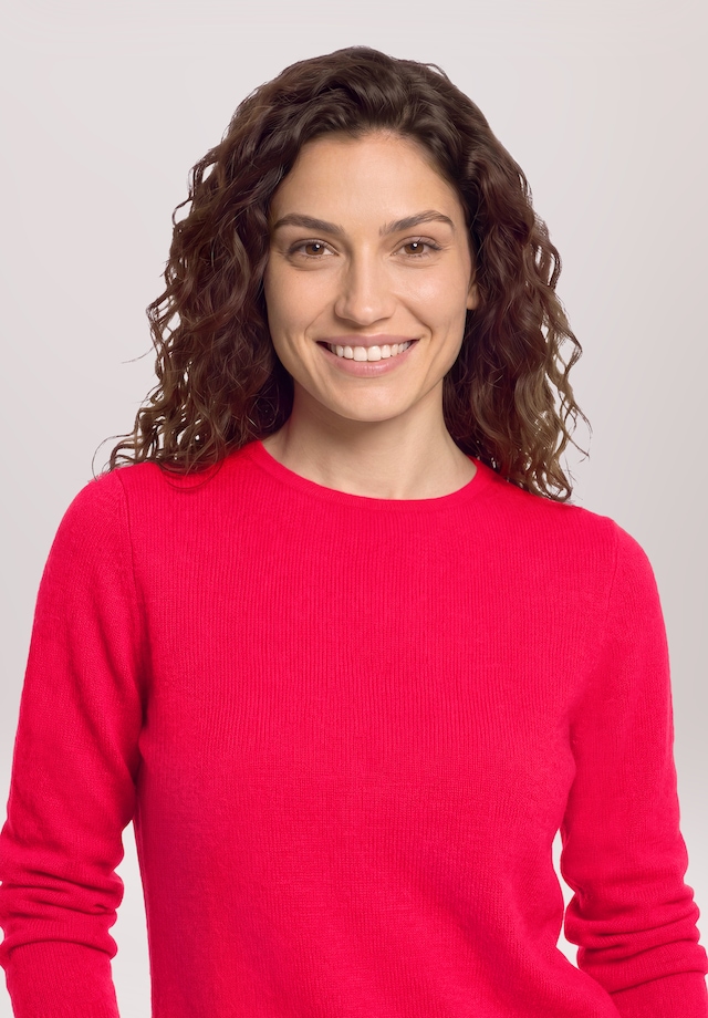 Cartoon Strickpullover »Damen mit Rundhalsausschnitt« 1