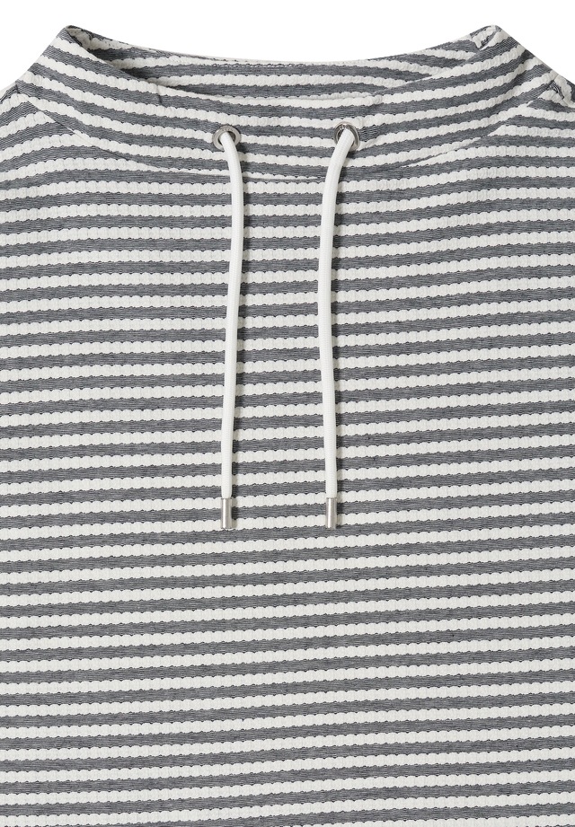 Cecil Kurzarmshirt Sommershirt mit Funnel Neck und Streifen