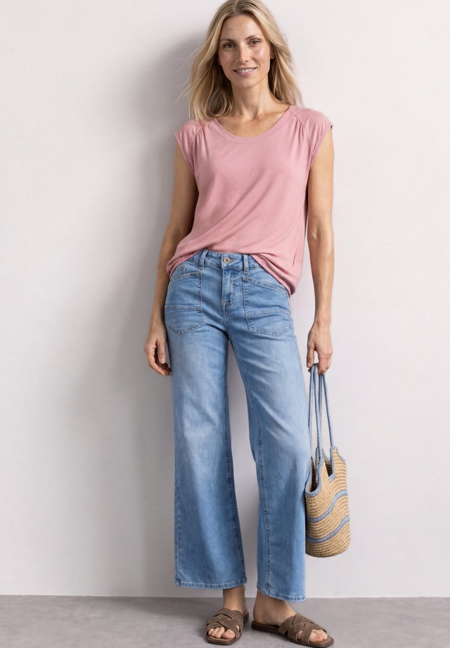 STREET ONE Shirttop aus stretchigem Viskosematerial