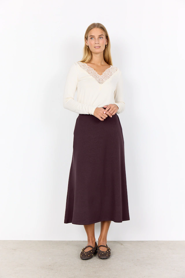 soyaconcept Langarmshirt »SC-MARICA 301« Viskosemischung, Spitze