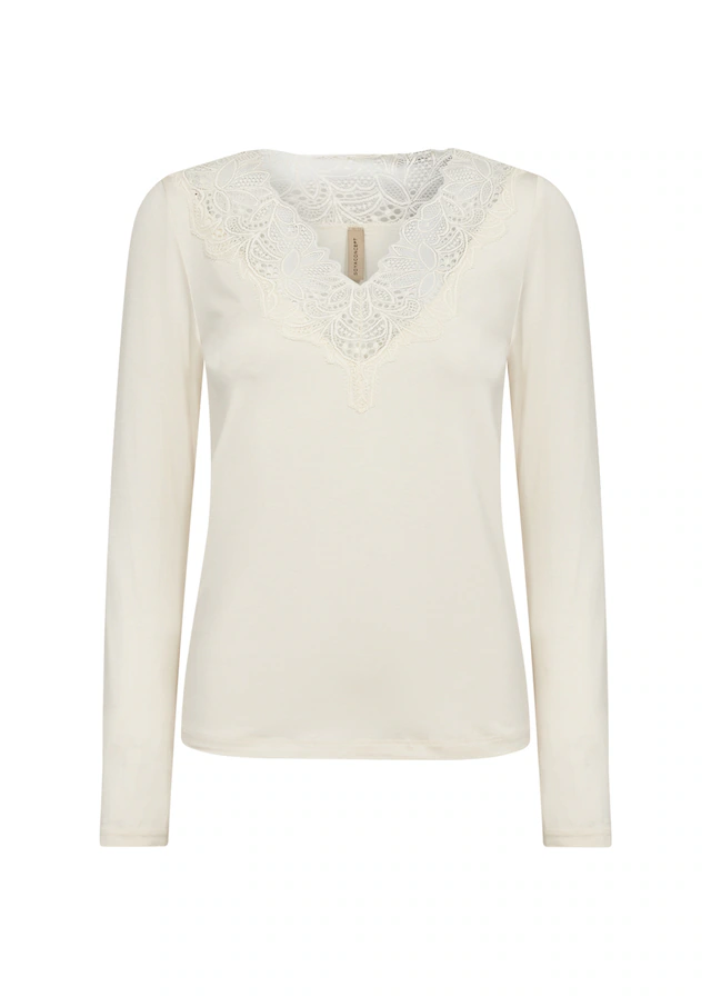 soyaconcept Langarmshirt »SC-MARICA 301« Viskosemischung, Spitze