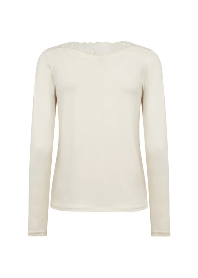 soyaconcept Langarmshirt »SC-MARICA 301« Viskosemischung, Spitze