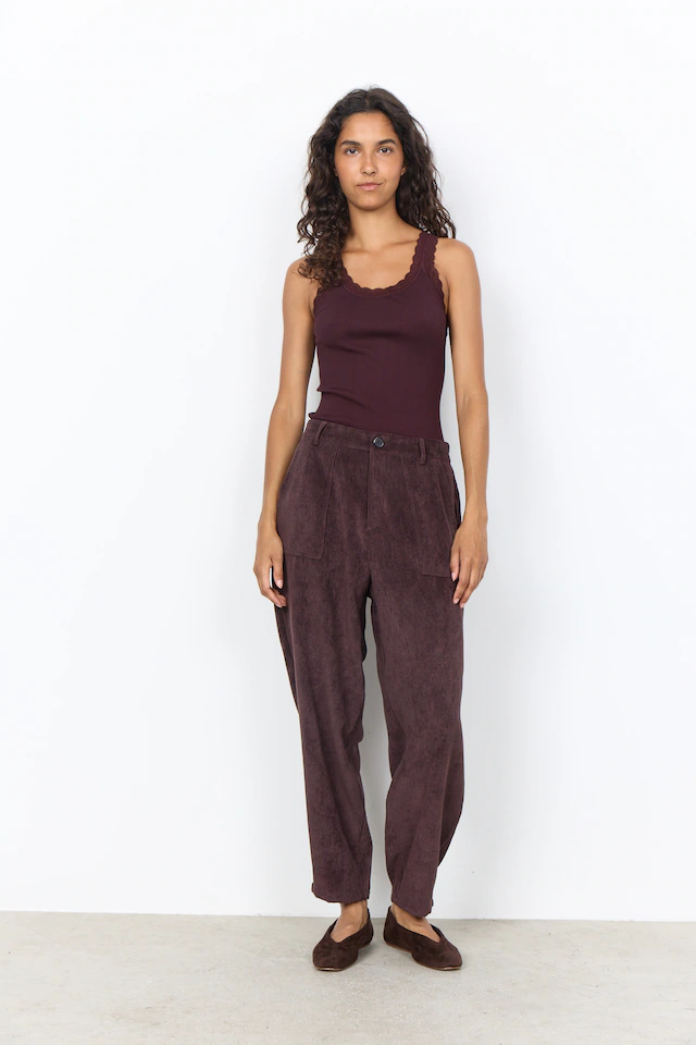 soyaconcept Cordhose »SC-BINDI 20-C« Materialmix, elastischer Bund hinten