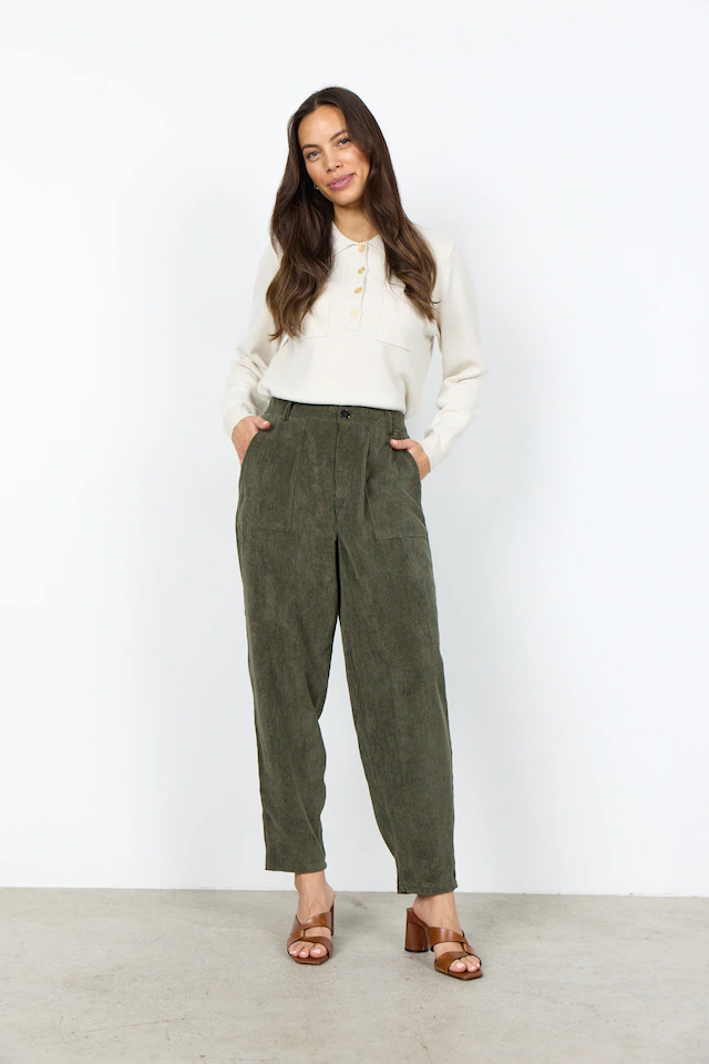 soyaconcept Cordhose »SC-BINDI 20-C« Materialmix, elastischer Bund hinten