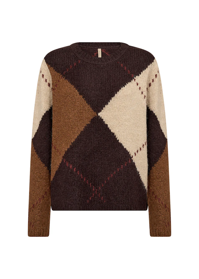 soyaconcept Strickpullover »SC-HACER 2 - YD« Materialmix, mit Argyl Strickmuster