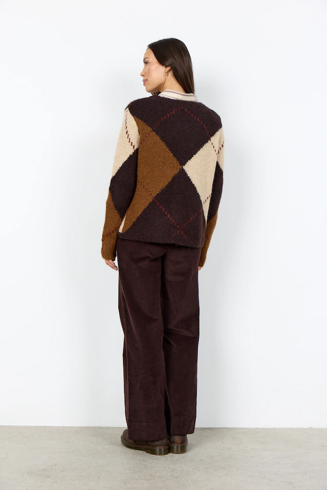 soyaconcept Strickpullover »SC-HACER 2 - YD« Materialmix, mit Argyl Strickmuster