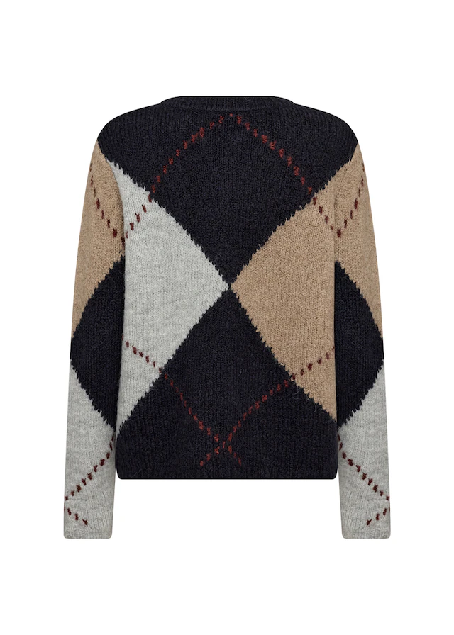 soyaconcept Strickpullover »SC-HACER 2 - YD« Materialmix, mit Argyl Strickmuster