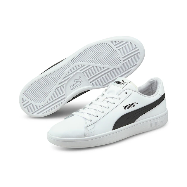 PUMA Sneaker »SMASH V2 L« atmungsaktives Obermaterial aus Leder und Synthetik, Schnürung