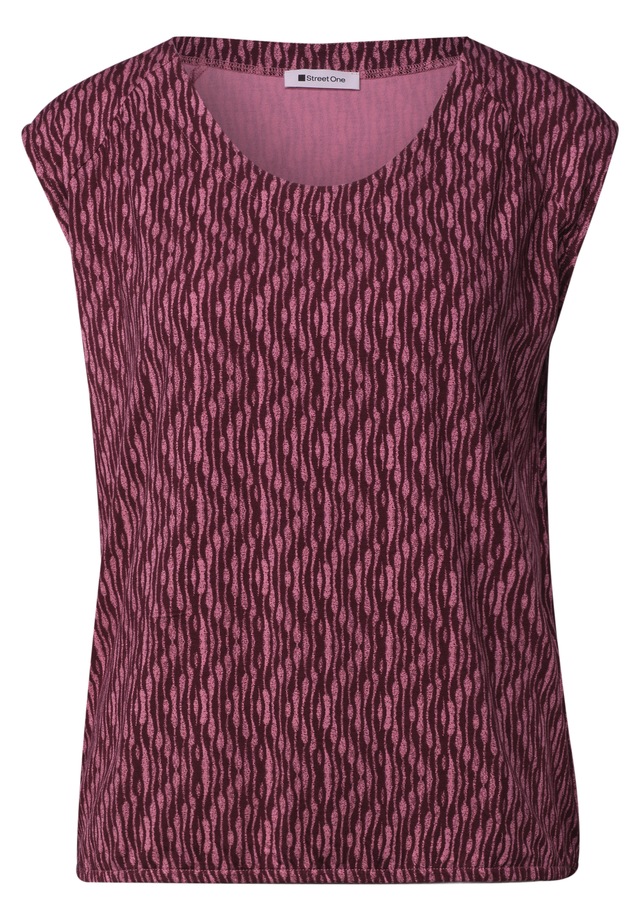 STREET ONE Shirttop Sommertop mit Allover-Print