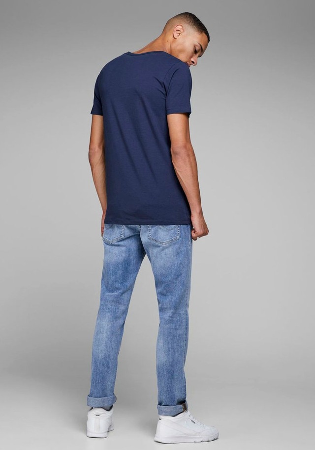 Jack & Jones T-Shirt »SLIM- FIT BASIC TEE V-NECK« mit V-Ausschnitt