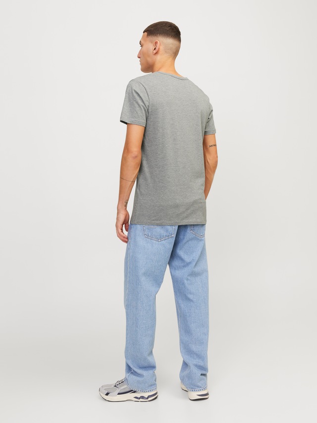 Jack & Jones T-Shirt »SLIM- FIT BASIC TEE V-NECK« mit V-Ausschnitt