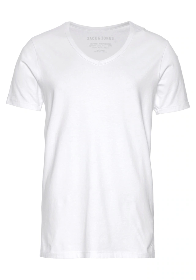 Jack & Jones T-Shirt »SLIM- FIT BASIC TEE V-NECK« mit V-Ausschnitt