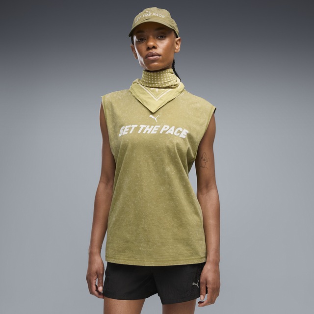 PUMA T-Shirt »Relaxed Washed Graphic Ärmelloses T-Shirt Damen«