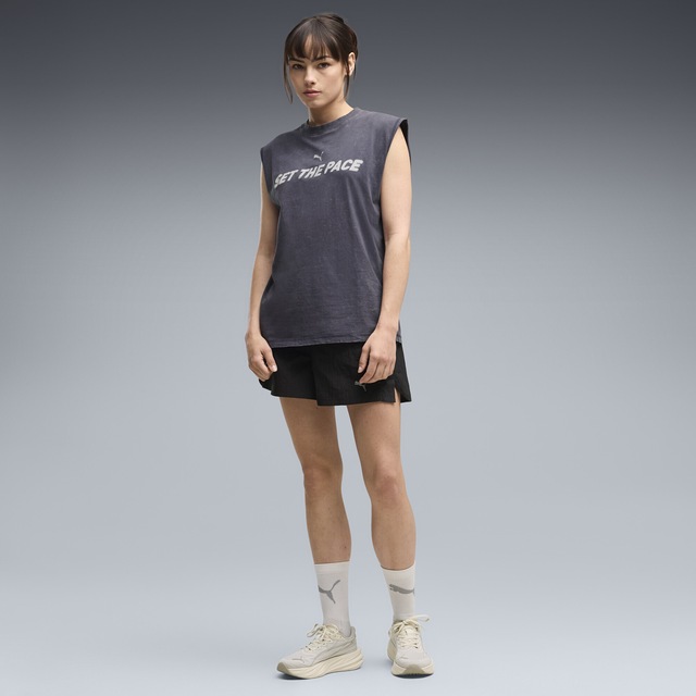 PUMA T-Shirt »Relaxed Washed Graphic Ärmelloses T-Shirt Damen«