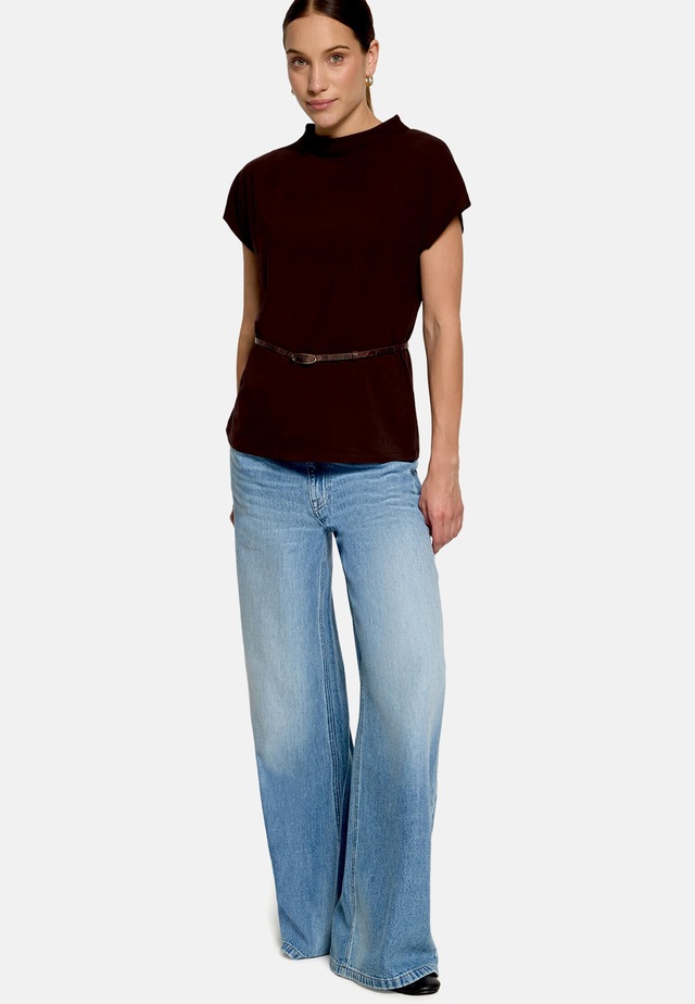 Zero Kurzarmshirt »Damen mit Gürtel« 1 Gürtel