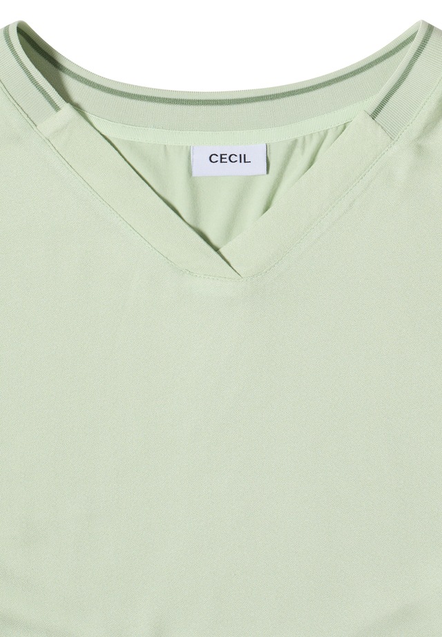 Cecil Kurzarmbluse aus softem Materialmix