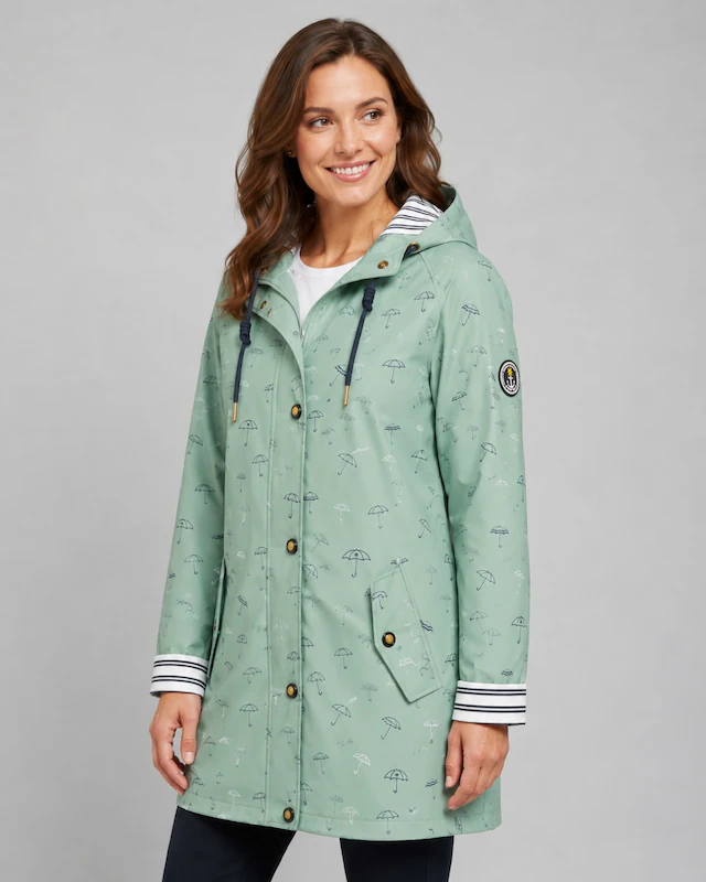 ankerglut Allwetterjacke »Friesennerz Ankerglutwolke II Regenmantel, Longjacket« mit Kapuze auch in Großen Größen erhältlich