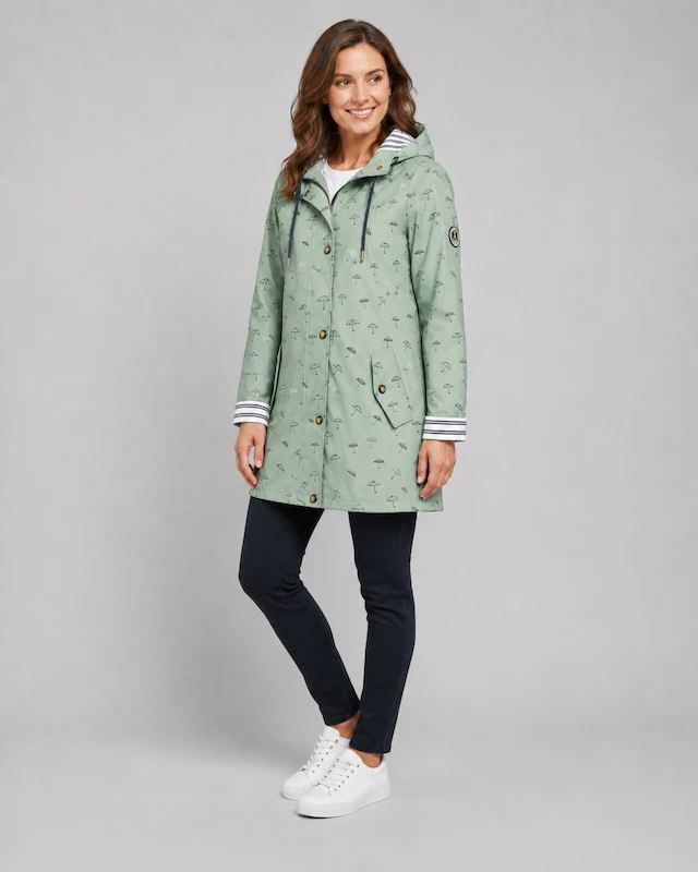 ankerglut Allwetterjacke »Friesennerz Ankerglutwolke II Regenmantel, Longjacket« mit Kapuze auch in Großen Größen erhältlich