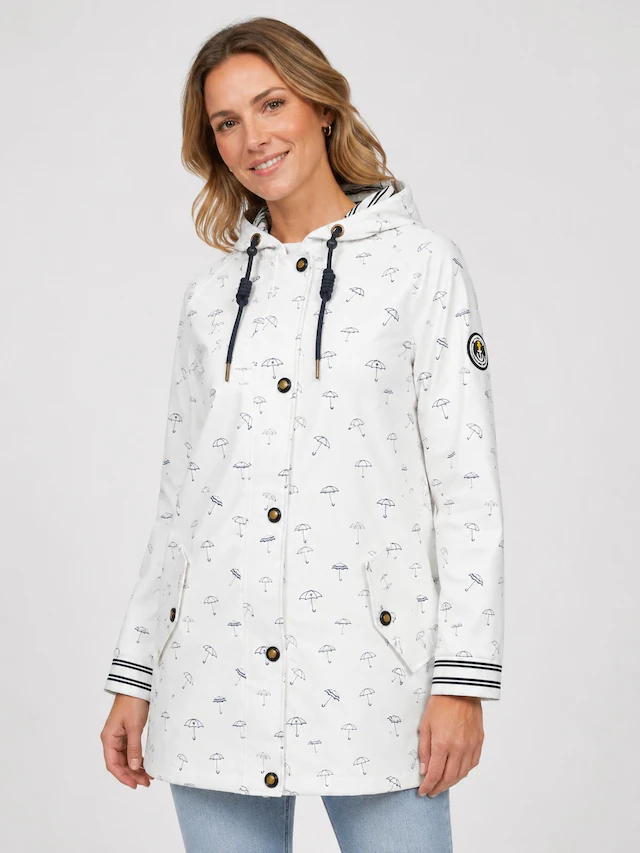 ankerglut Allwetterjacke »Friesennerz Ankerglutwolke II Regenmantel, Longjacket« mit Kapuze auch in Großen Größen erhältlich