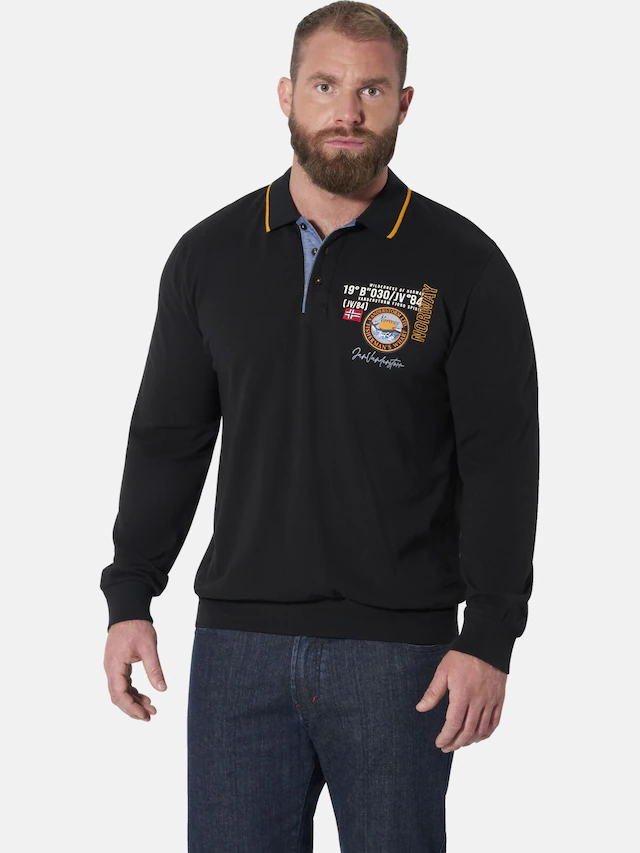 Jan Vanderstorm Langarm-Poloshirt »Langarm-Poloshirt LOKI«