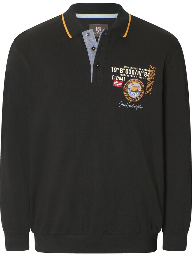 Jan Vanderstorm Langarm-Poloshirt »Langarm-Poloshirt LOKI«