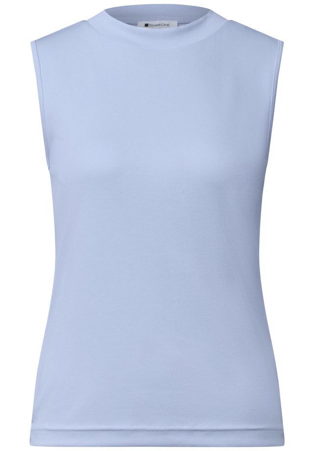 STREET ONE Shirttop Sommertop im Silk-Look mit Turtle Neck