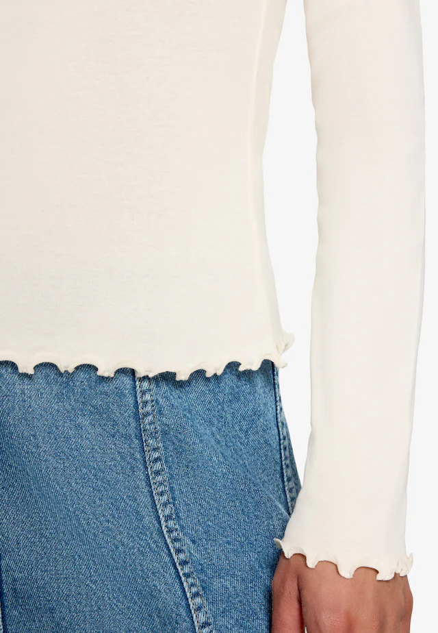 Zero Langarmshirt mit Kräuselsaum