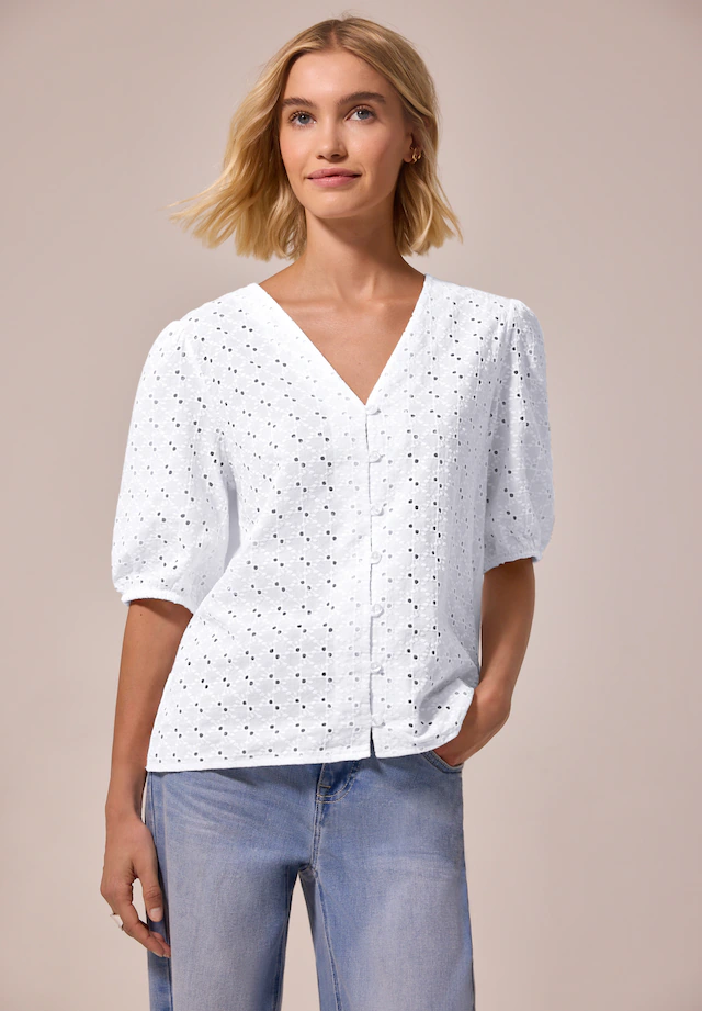 STREET ONE STUDIO Blusenshirt mit V-Ausschnitt