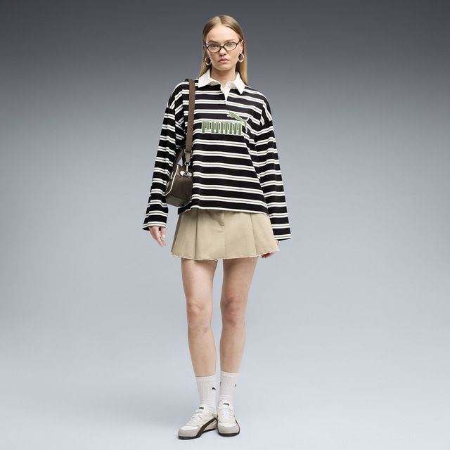 PUMA Poloshirt »Essentials Elevated No.1 Logo Oversized Rugby Polo Damen«