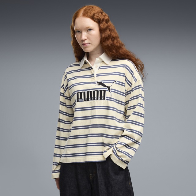PUMA Poloshirt »Essentials Elevated No.1 Logo Oversized Rugby Polo Damen«