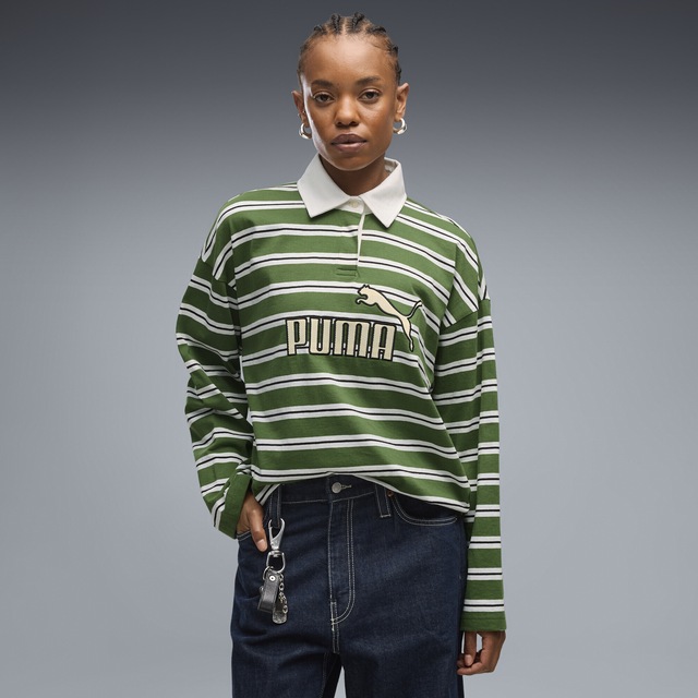 PUMA Poloshirt »Essentials Elevated No.1 Logo Oversized Rugby Polo Damen«