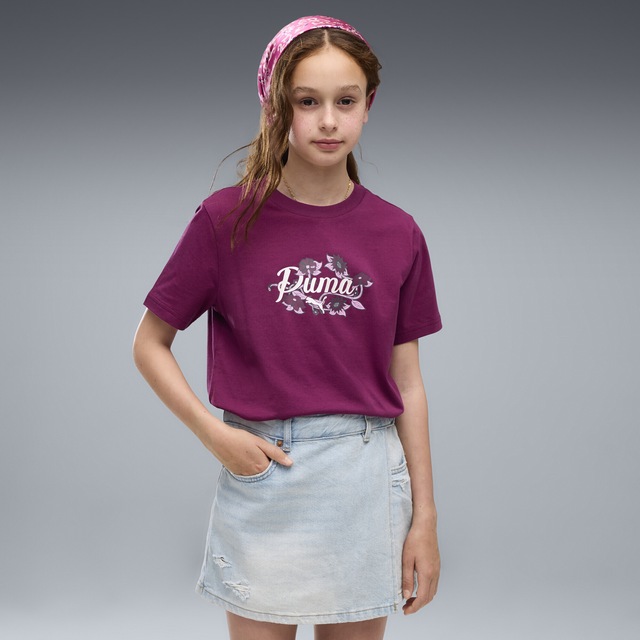 PUMA T-Shirt »Essentials Nature 2.0 Graphic T-Shirt Mädchen«