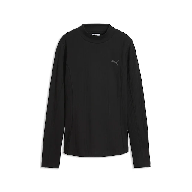 PUMA T-Shirt »HER Slim Geripptes Langarmshirt Damen«