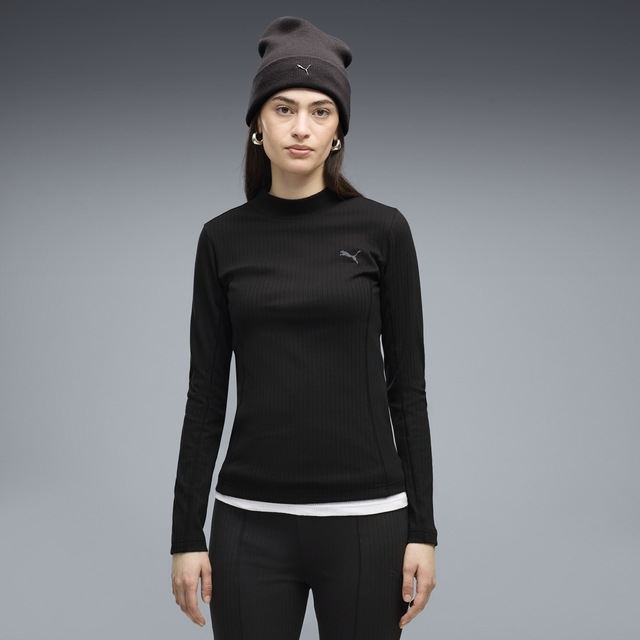 PUMA T-Shirt »HER Slim Geripptes Langarmshirt Damen«