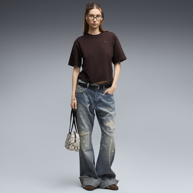 PUMA T-Shirt »Essentials Elevated Relaxed T-Shirt Damen«