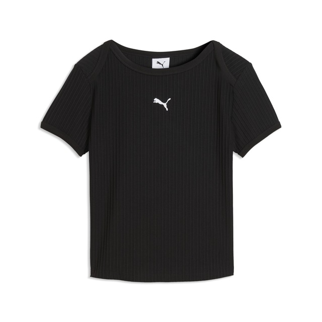 PUMA T-Shirt »Essentials Ribbed Slim T-Shirt Damen«
